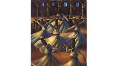 The Whirling Dervishes, by Mahmoud Said, is the highlight of pieces from Dr Farsi's collection that will be auctioned by Christie's in Dubai on October 26.