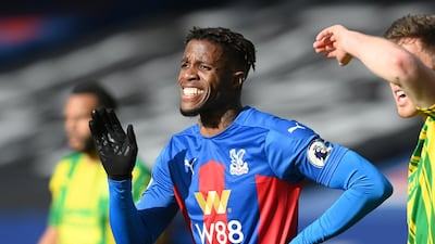 Crystal Palace's Wilfried Zaha is the first Premier League player to not take a knee. AP