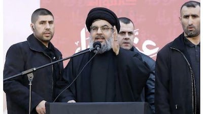In his speech in Beirut yesterday, the Hizbollah leader Hassan Nasrallah warns that the group's "guns are not rotting".