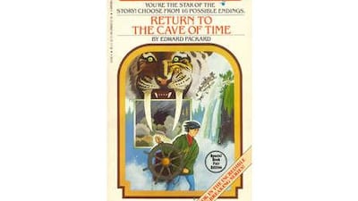The book Return to the Cave of Time by Edward Packard is the first of the Choose Your Own Adventure series to be revamped for the digital age.