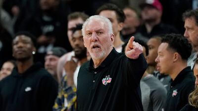 San Antonio Spurs head coach Gregg Popovich. AP Photo