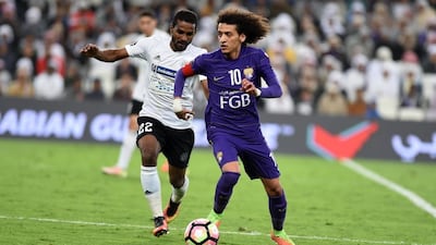 Omar Abdulrahman created Al Ain's second goal and scored the third in a 3-0 win over Al Nasr in the Arabian Gulf League on Friday. Courtesy: Arabian Gulf League