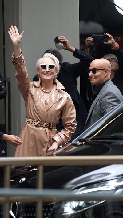 Meryl Streep and Stanley Tucci attended the Dolce & Gabbana show in Milan. Photo Dolce & Gabbana instagram