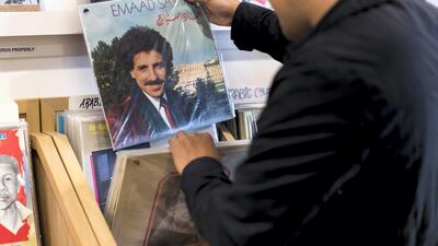 “Our shop’s mission is to turn people on to music they normally wouldn’t have discovered themselves,” says founder Shadi Megallaa. Reem Mohammed / The National