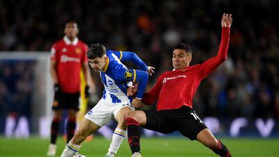 Casemiro 6: Fired 10th minute effort towards Gatwick Airport, then dispossessed by Gilmour, then gave the ball away on 14. Headed over just before half-hour mark, then did his usual heavy tackle on Mac Allister. Got away with a second booking in the second half and also curled a shot over. Getty