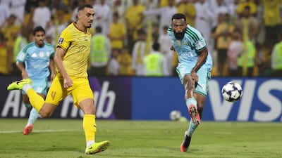 Feras Albrikan scores for Al Ahli in Dubai. Chris Whiteoak / The National