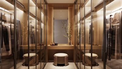 Walk-in wardrobe in the master suite.