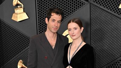 Mark Ronson and Grace Gummer both wear Gucci. AFP