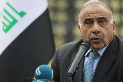 Iraq's Prime Minister Adel Abdul Mahdi. AFP