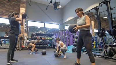 A group training session at GetFitChick. Leslie Pableo for The National