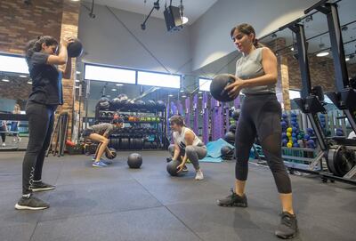A group training session at GetFitChick. Leslie Pableo for The National
