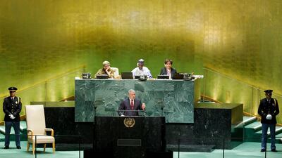 Columbia's President Ivan Duque Marquez addresses the General Debate of the 74th session of the General Assembly of the United Nations at United Nations Headquarters in New York, New York, USA. The annual meeting of world leaders at the United Nations runs until 30 September 2019. EPA