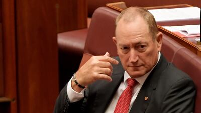 Australian Senator Fraser Anning is facing a censure motion for blaming Muslims for the Christchurch terror attack in New Zealand on 15 March. Getty