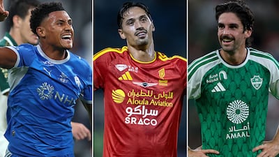 Left to right: Ollie Watkins, Tijjani Reijnder and Franciso Trincao. Getty Images; Saudi Pro League