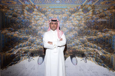 Abdulnasser Gharem, one of the most important contemporary artists to have emerged from the region, with his work, ‘Ricochet’. Getty