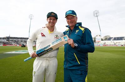 Former Australia captain Steve Waugh, right, described Steve Smith as a 'computer' on Sunday. Ryan Pierse / Getty Images
