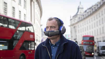 On Wednesday Dyson unveiled the new Dyson Zone air-purifying headphones in London. The noise-cancelling headphones include an air-purifying device. PA