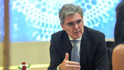 Siemens CEO Joe Kaeser said the company was setting up a sustainability board to review future projects. Khushnum Bhandari for The National