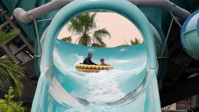 The family-friendly water park is closed for annual maintenance. Pawan Singh / The National