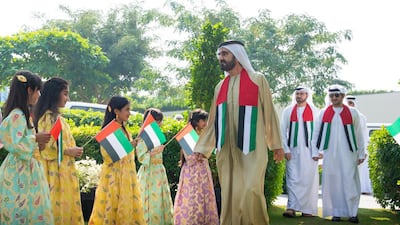 Sheikh Mohammed arrives in Ajman to chair a meeting of the Council of Ministers, in December 2022. Photo: @HHShkMohd / Twitter