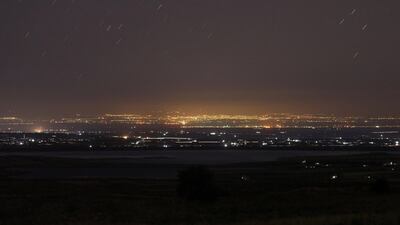 A view of southwest Syria as seen from the Quneitra countryside on July 8, 2018. Reuters