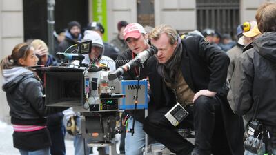 Christopher Nolan is seen on the set of 'The Dark Knight Rises' movie Arnaldo Magnani / Getty Images