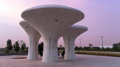 The solar park by Al Qudra’s Innovation Centre. Reem Mohammed/The National