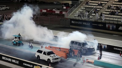 A GMC takes on a Nissan Patrol. Pawan Singh / The National