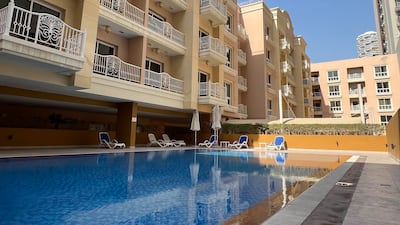 The swimming pool at the JVC property. Chris Whiteoak / The National