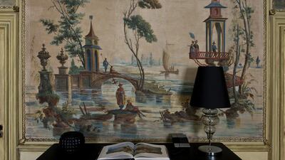Writing Desk at Alcova Tiepolo Suite, Aman Canal Grande Venice. Courtesy of Amanresorts