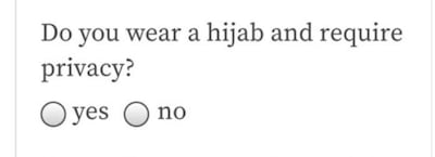 The screenshot of the booking process that was shared