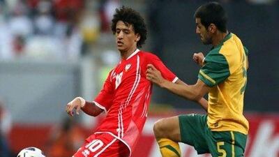 Omar Abdulrahman, left, who plays his club football with Pro League champions Al Ain, hopes his performances at London 2012 will open the door on a transfer to a European league. Sammy Dallal / The National