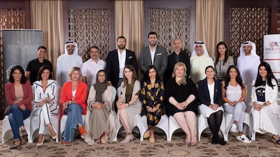 The judging panel for the International Emmy Awards met in Abu Dhabi on Saturday. Courtesy Pyramedia