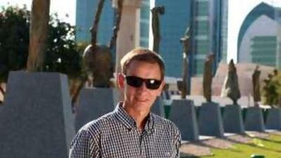 The sculptor Guy Ferrer in Abu Dhabi.