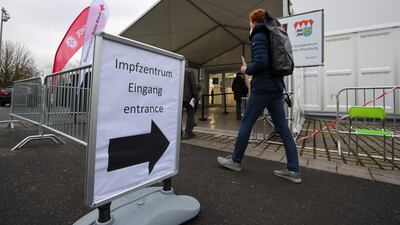Visitors arrive to receive doses of the Pfizer-BioNTech Covid-19 vaccine at a centre in Wurzburg, Germany. Alex Kraus/Bloomberg