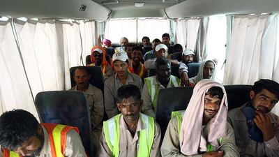 After last weekend’s bus crash, labourers say they are now policing the drivers and reporting any breaches for their own safety. Satish Kumar / The National