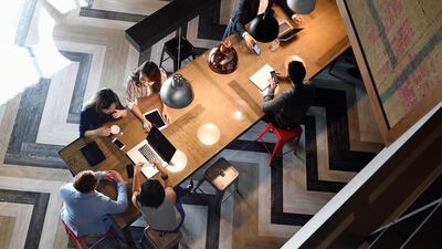 The corporate world has moved on and many workplaces encourage employees to work remotely - either from home or from coworking spaces that could be the local coffeeshop, as represented in the picture. Getty