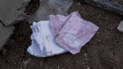 The notebook that belonged to Miral Abdel Al Sater, who was killed in an Israeli strike on Baalbek. Jake Pace Lawrie for The National