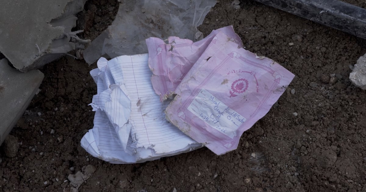 Pink schoolbook left behind in rubble tells story of 83 Lebanese children killed by Israel | The National