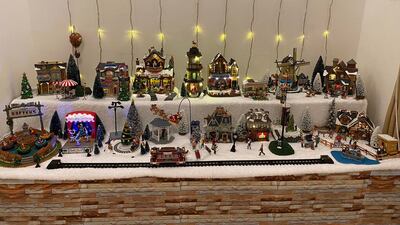 DeLa Roca has a collection of miniatures she has used to create a winter wonderland. Photo: Jinna Cabel Dela Roca
