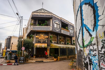 Banksy-owned The Walled Off Hotel in the West Bank comes with original artworks. Beata Zawrzel / NurPhoto via AFP