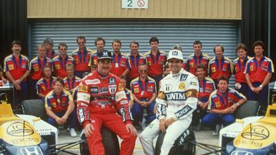 Nigel Mansell, left, and Nelson Piquet. Getty Images