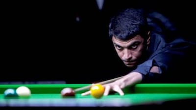 Dubai - June 28, 2011 - Mohammed Shehab during the finals of The Emirates International Snooker Championship at the Dubai Snooker Club in Dubai , June 28, 2011. (Photo by Jeff Topping/The National)