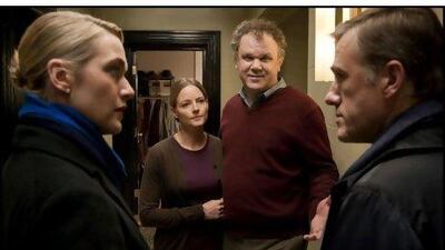 From left, Kate Winslet, Jodie Foster, John C Reilly and Christoph Waltz in Carnage.