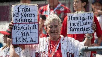 A Boston Red Sox fan before game against the New York Yankees. Reuters