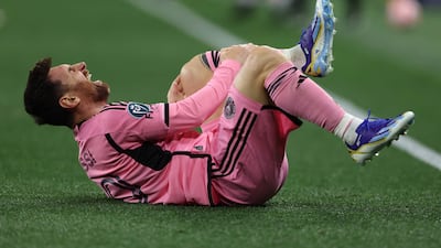Inter's Lionel Messi picks up an injury against Nashville. Getty Images