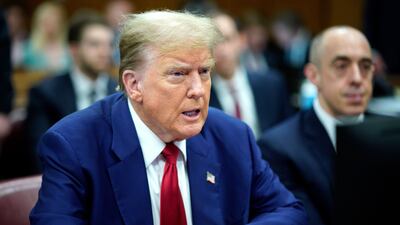 Former US president Donald Trump appears in a Manhattan criminal courtroom in New York. Reuters / Bloomberg