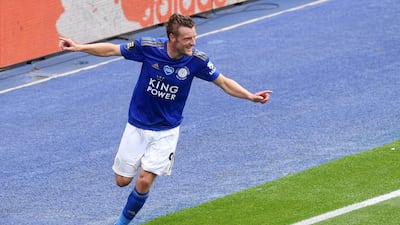 128 goals in 264 appearances (as of April 25, 2022): Jamie Vardy (Leicester City). EPA