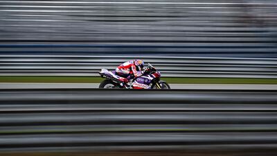 Jorge Martin during the first free practice session at MotoGP Thailand. AFP