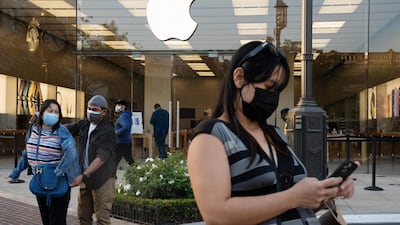 Apple posted a 54 per cent yearly increase in its March quarter sales to $89.6 billion. Bloomberg